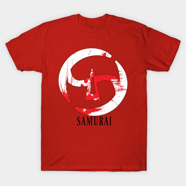 FFXIV Samurai Job Class Icon Blood Splatter T-Shirt by itsumi